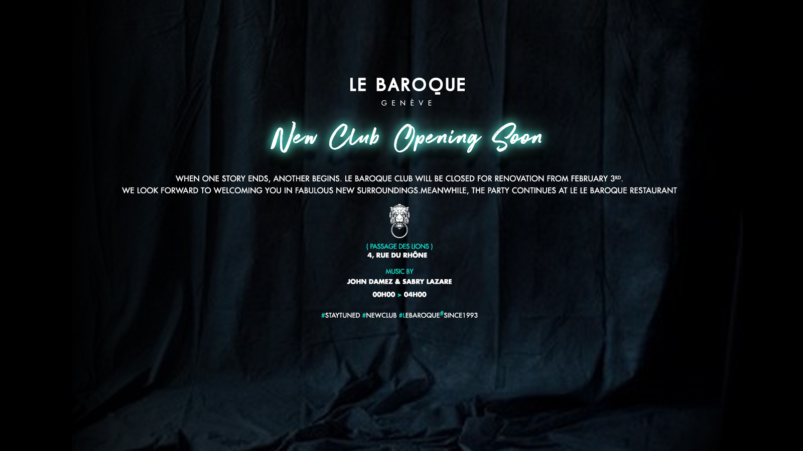 LE BAROQUE NEW CLUB OPENING SOON ? STAY TUNED